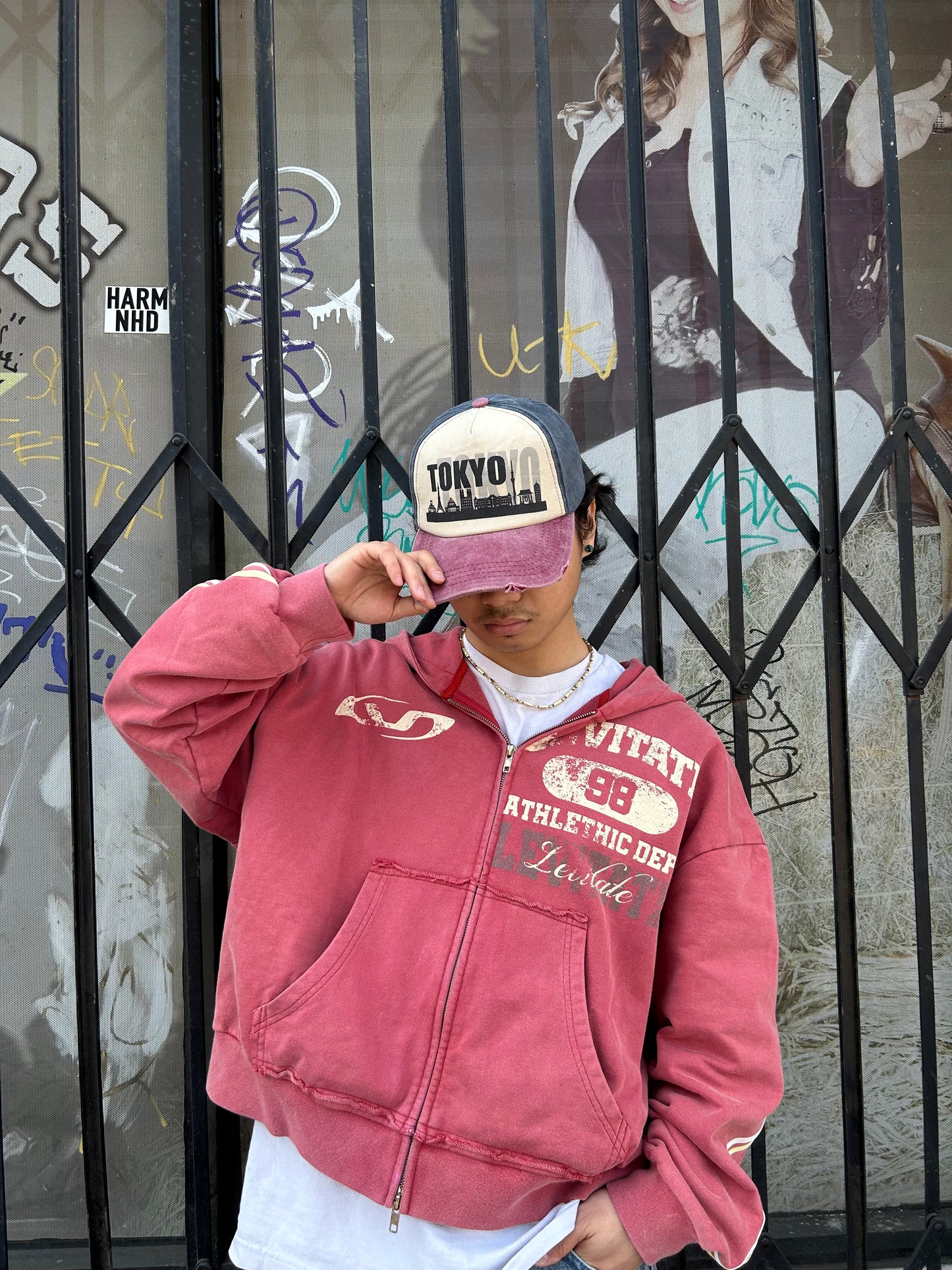 LVT Distressed Zip-Up